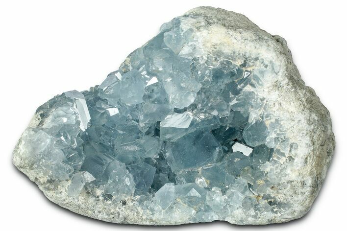 Crystal Filled Celestine (Celestite) Geode Section - Madagascar #330421
